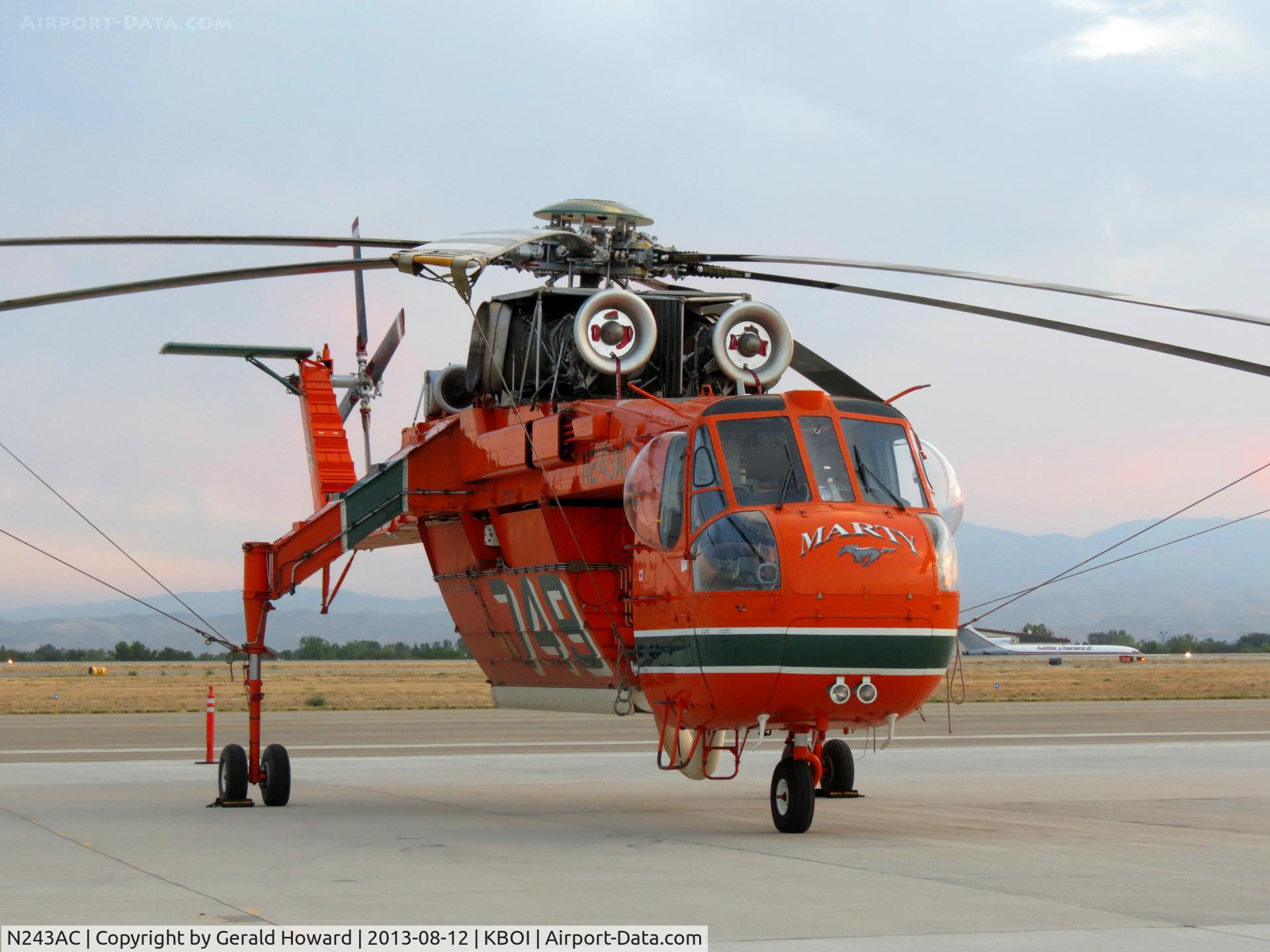 N243AC, Erickson S64E Skycrane C/N 64022, Parked on Western Aircraft ramp.