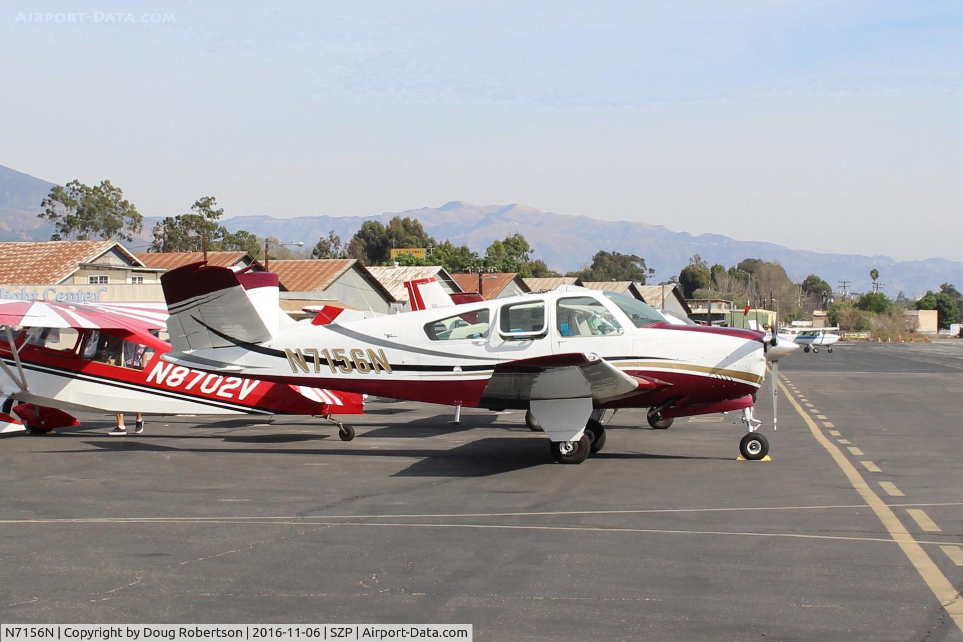 N7156N, 1968 Beech V35A Bonanza C/N D-8687, 1968 Beech V35A BONANZA, Continental IO-520 285 Hp, taxi after refueling