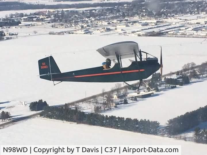 N98WD, 1989 Pietenpol Air Camper C/N WD-1, Ski flying
