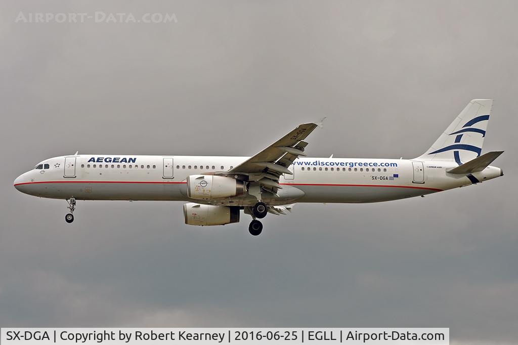 SX-DGA, 2009 Airbus A321-231 C/N 3878, Arriving 27L
