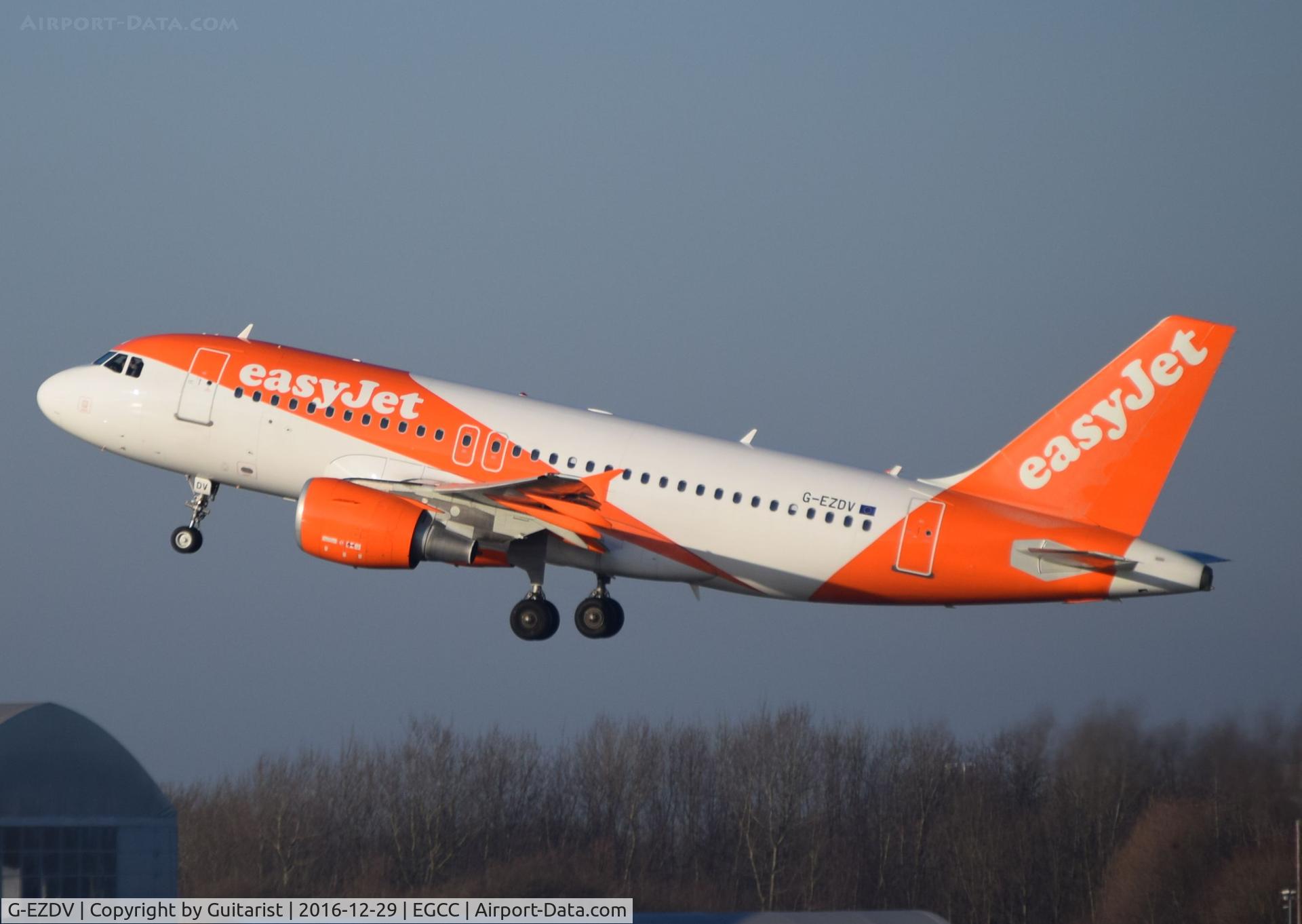 G-EZDV, 2008 Airbus A319-111 C/N 3742, At Manchester