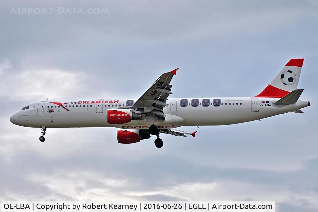 OE-LBA, 1995 Airbus A321-111 C/N 552, Arriving 27L