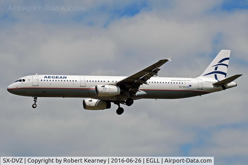 SX-DVZ, 2009 Airbus A321-231 C/N 3820, Arriving 27L