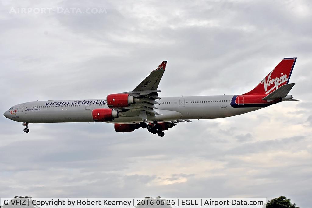 G-VFIZ, 2006 Airbus A340-642 C/N 764, Arriving 27L