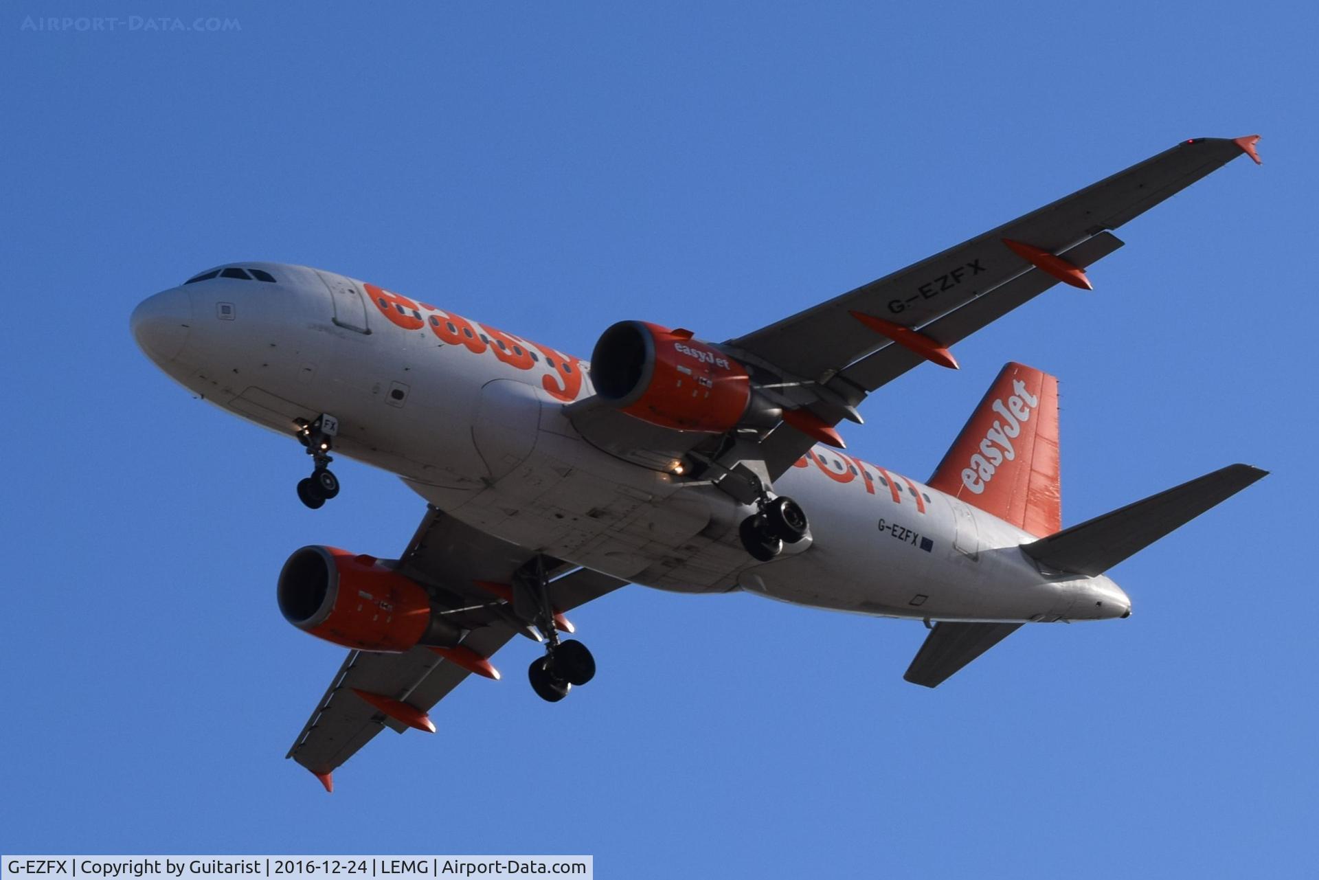 G-EZFX, 2010 Airbus A319-111 C/N 4385, At Malaga