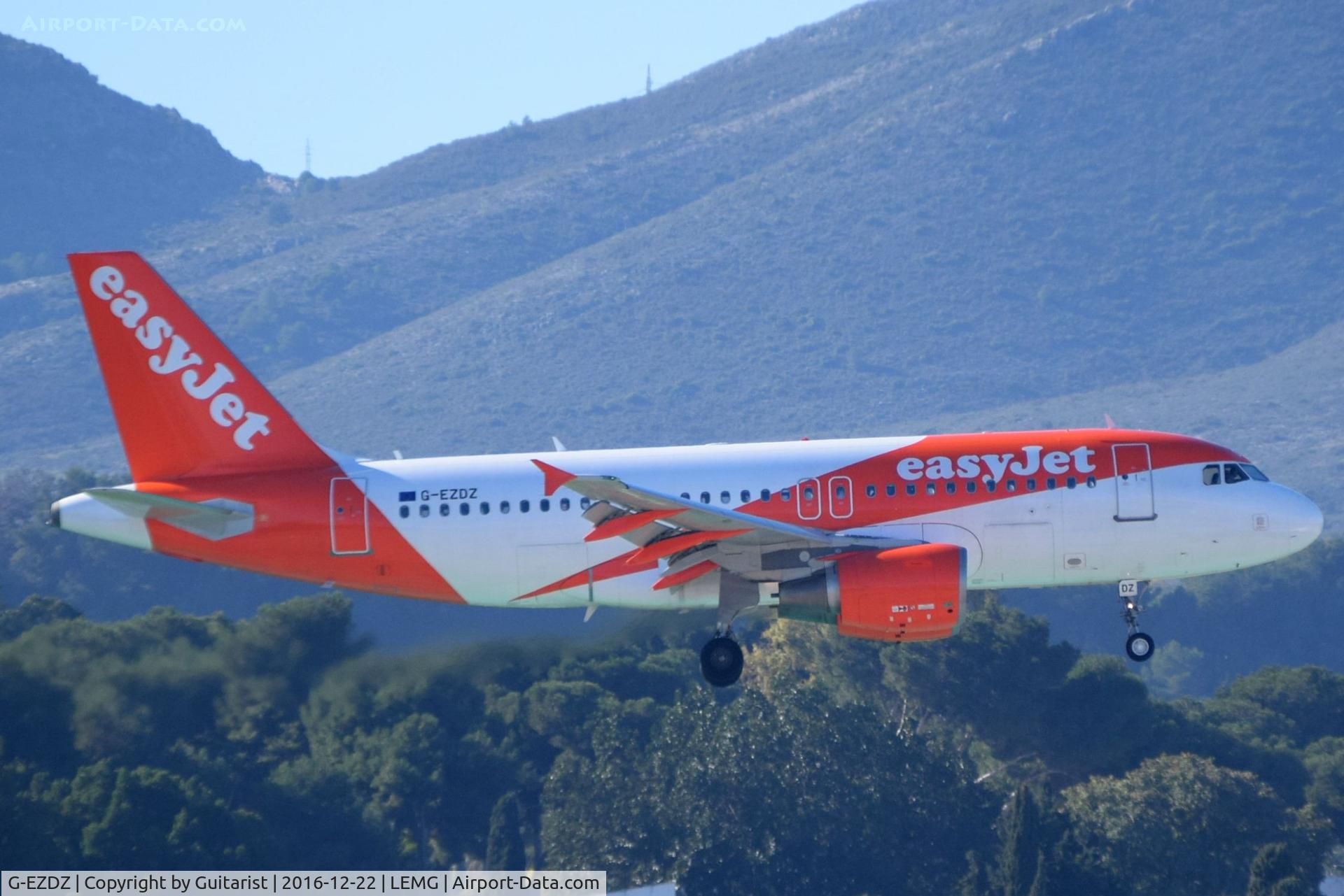G-EZDZ, 2009 Airbus A319-111 C/N 3774, At Malaga