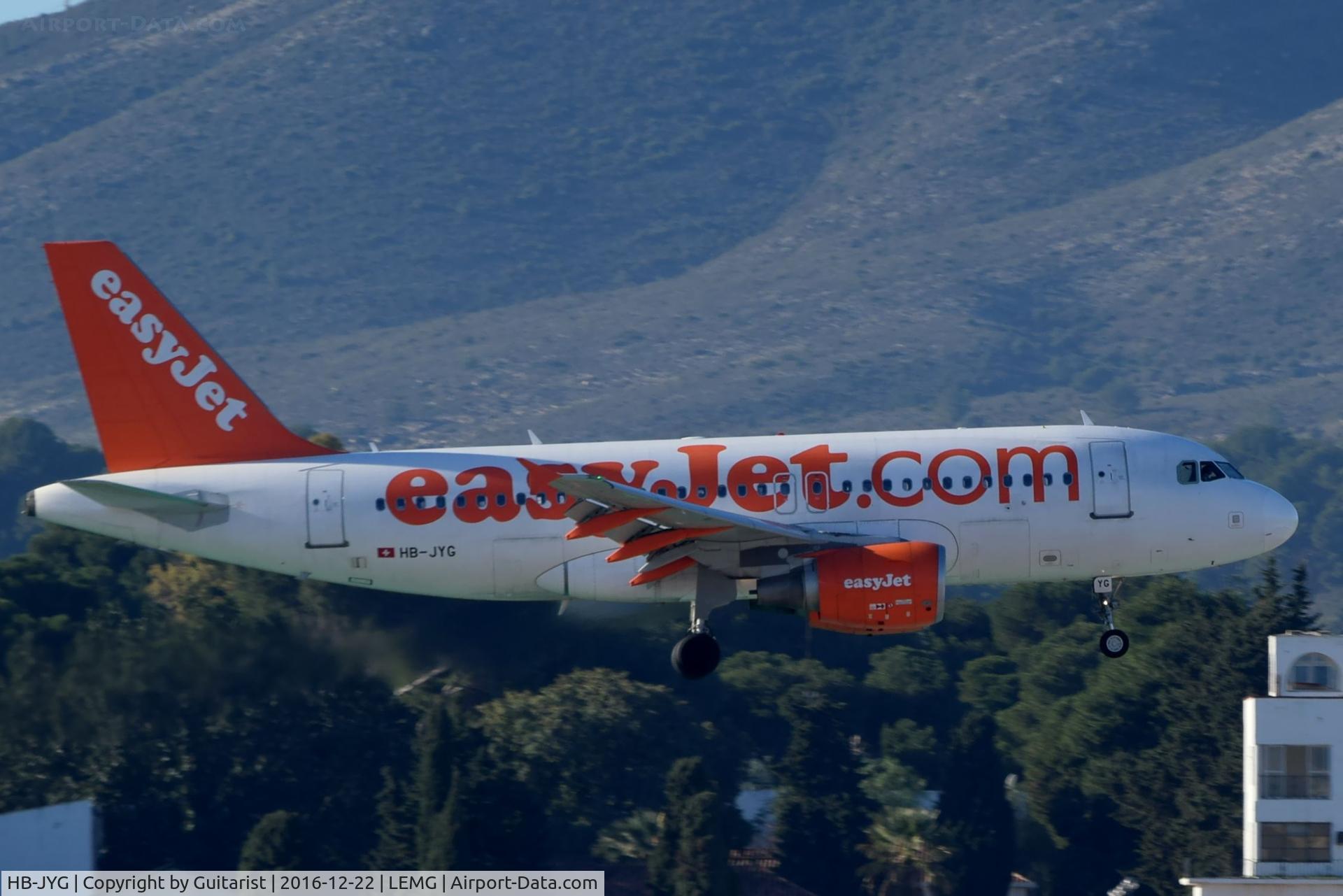 HB-JYG, 2011 Airbus A319-111 C/N 4781, At Malaga