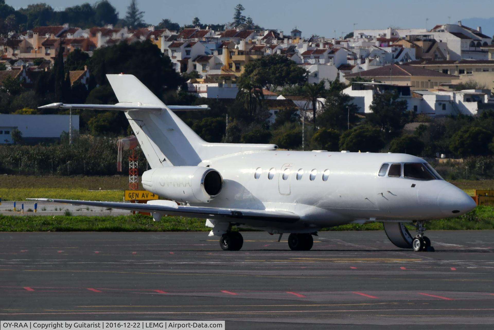 OY-RAA, 1993 British Aerospace BAe.125-800B C/N 258235, At Malaga