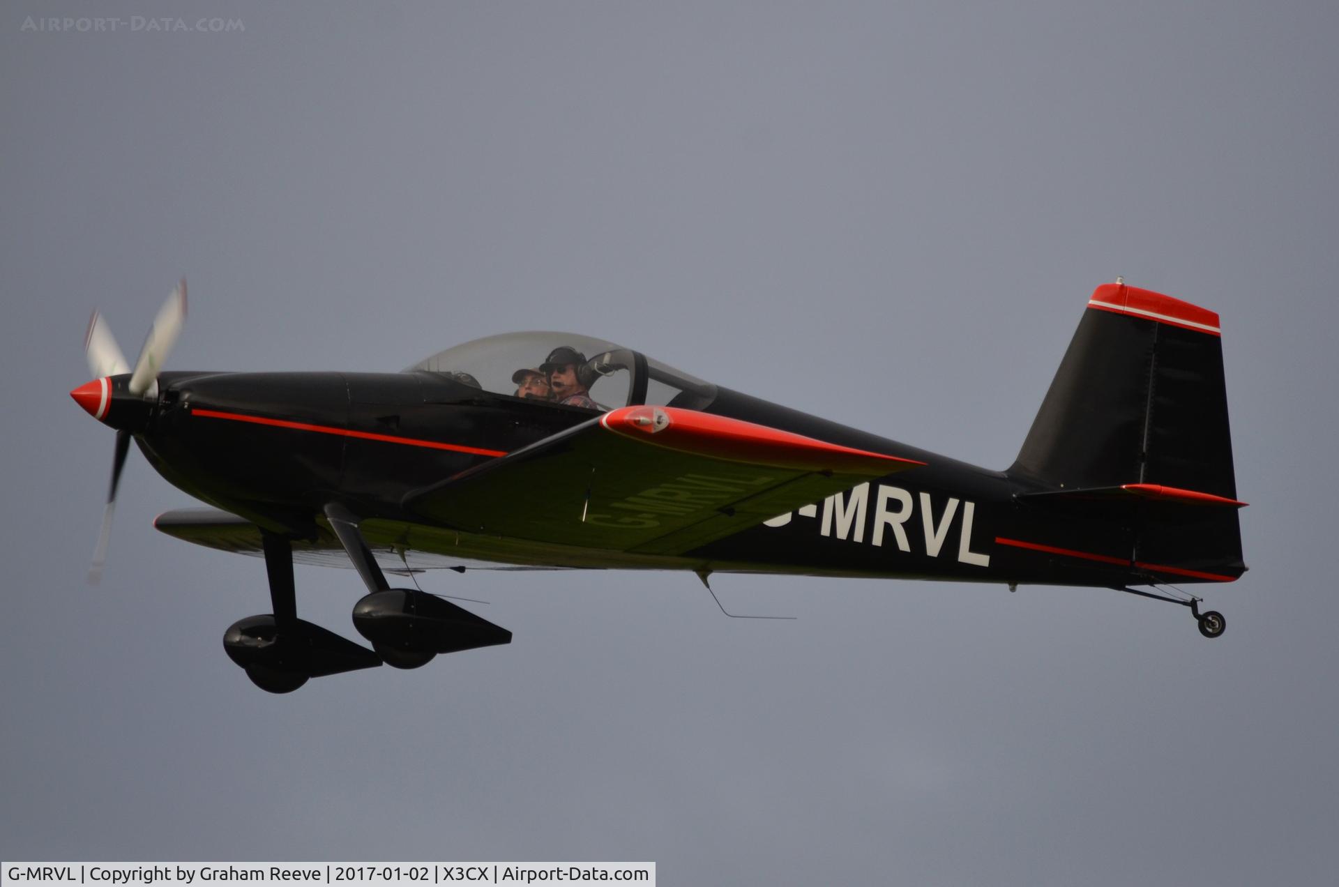 G-MRVL, 2005 Vans RV-7 C/N PFA 323-14349, Departing from Northrepps.