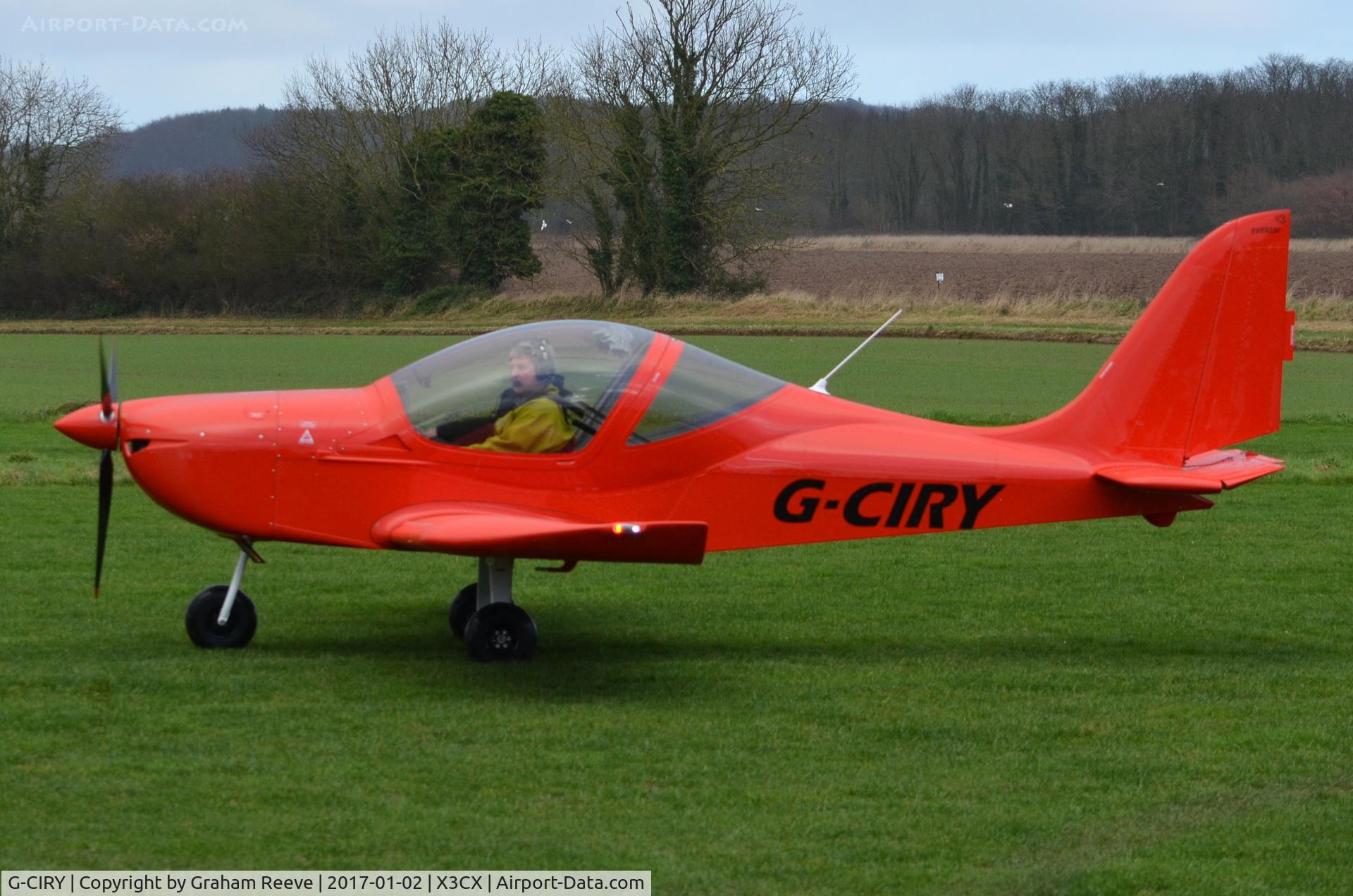 G-CIRY, 2015 Evektor EV-97 Eurostar SL C/N 2015-4222, Just landed at Northrepps.