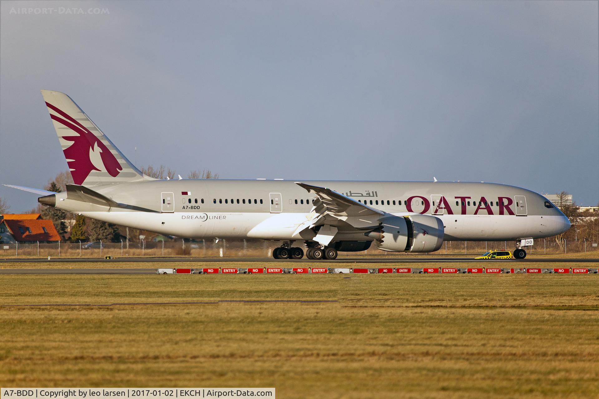 A7-BDD, 2016 Boeing 787-8 Dreamliner Dreamliner C/N 38348, Copenhagen 2.1.2017