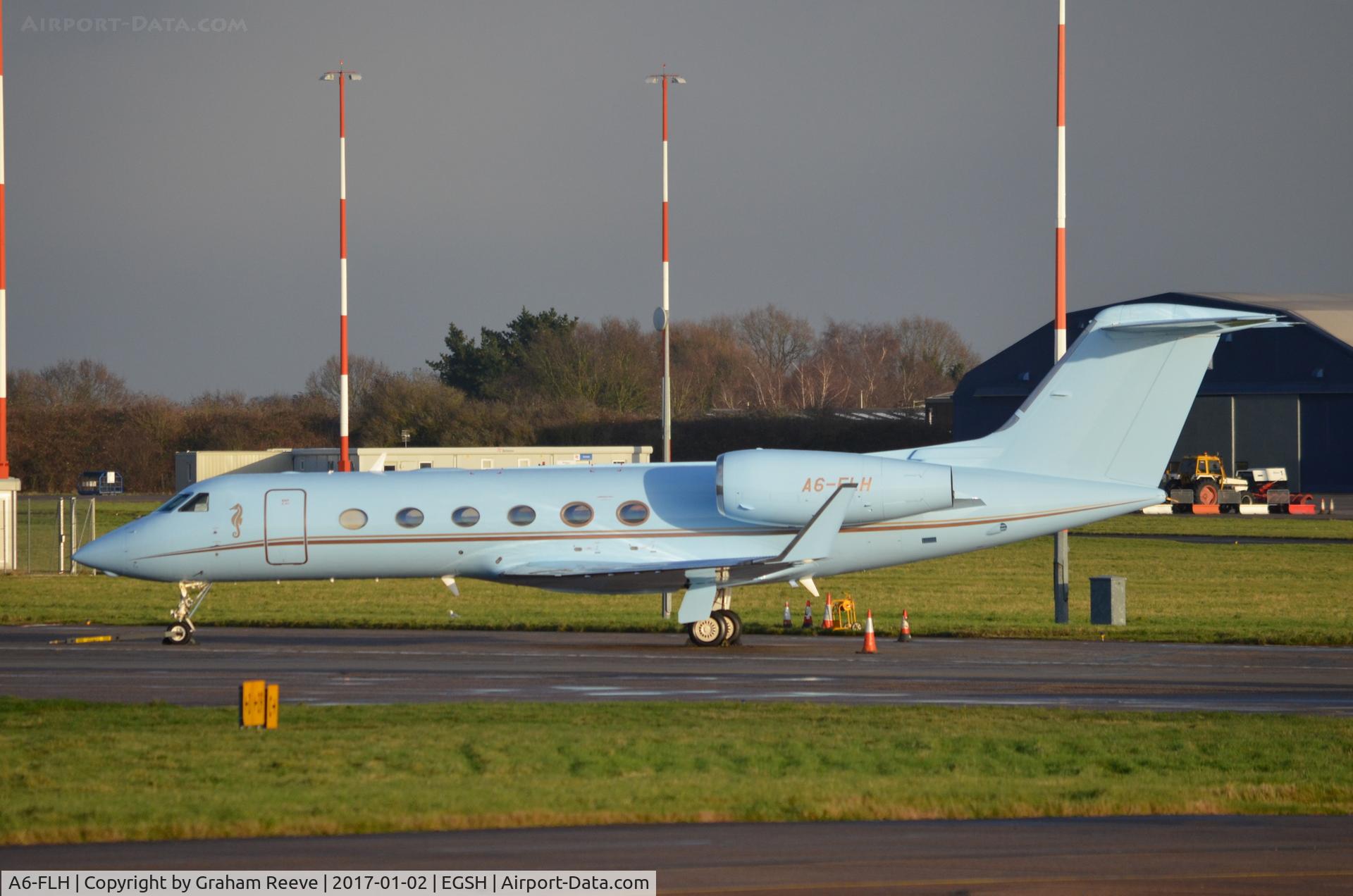 A6-FLH, 2009 Gulfstream Aerospace GIV-X (G450) C/N 4155, Parked at Norwich.