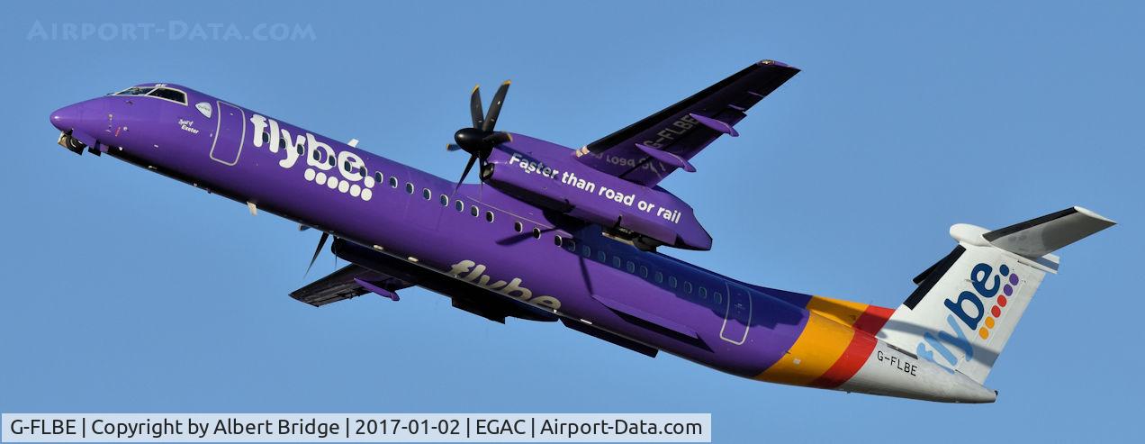 G-FLBE, 2009 De Havilland Canada DHC-8-402Q Dash 8 C/N 4261, flybe G-FLBE departing Belfast City for Leeds/Bradford.