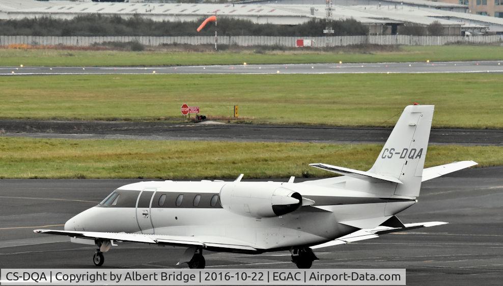 CS-DQA, 2008 Cessna 560XL Citation XLS C/N 560-5798, CS-DQA departing Belfast City.