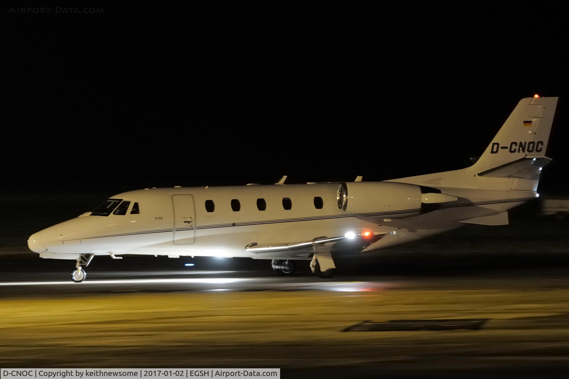 D-CNOC, 2008 Cessna 560XL Citation XLS C/N 560-5814, Unexpected visitor.