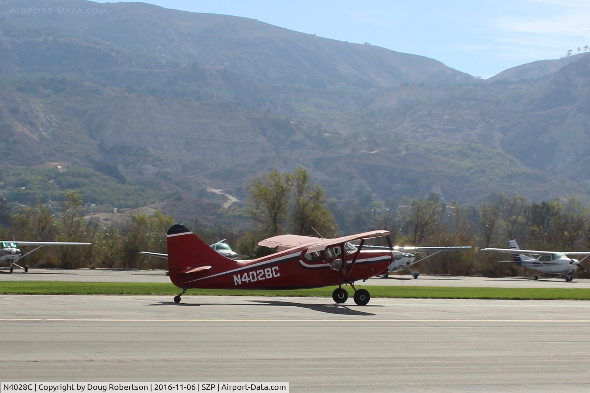 N4028C, 1948 Universal Stinson 108-3 C/N 108-5028, 1948 Stinson 108-3, Franklin 6A-165-B3 165 Hp, landing roll Rwy 22