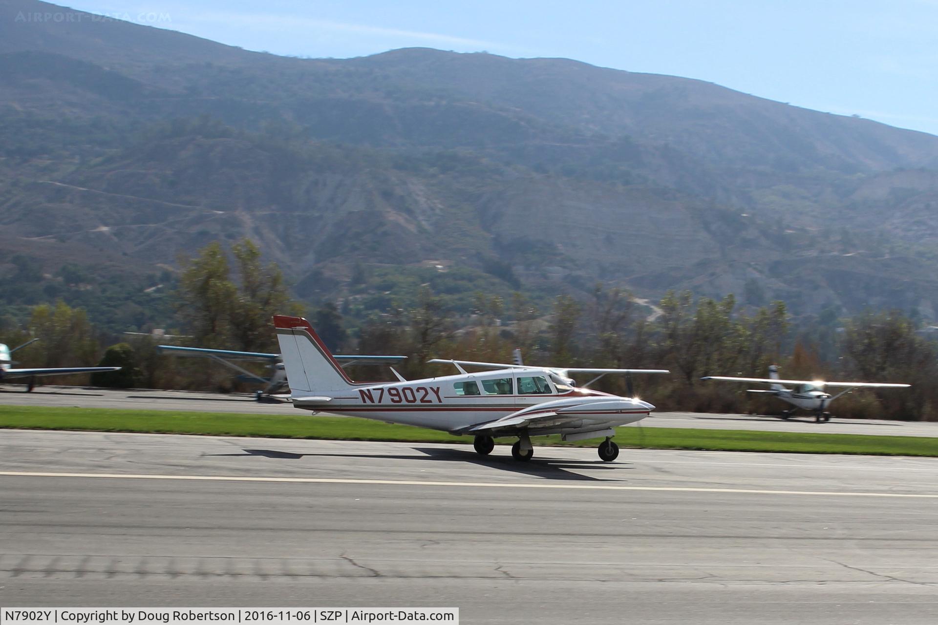 N7902Y, 1966 Piper PA-30 Twin Comanche Twin Comanche C/N 30-990, 1966 Piper PA-30 TWIN COMANCHE, two Lycoming IO-320s 160 Hp each, landing roll Rwy 22