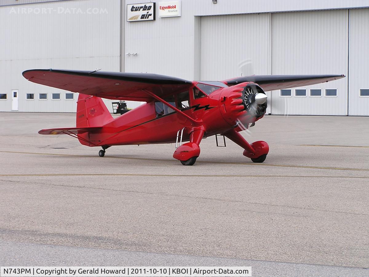 N743PM, Stinson V77 Reliant C/N 77-109, Taxi on GA ramp.