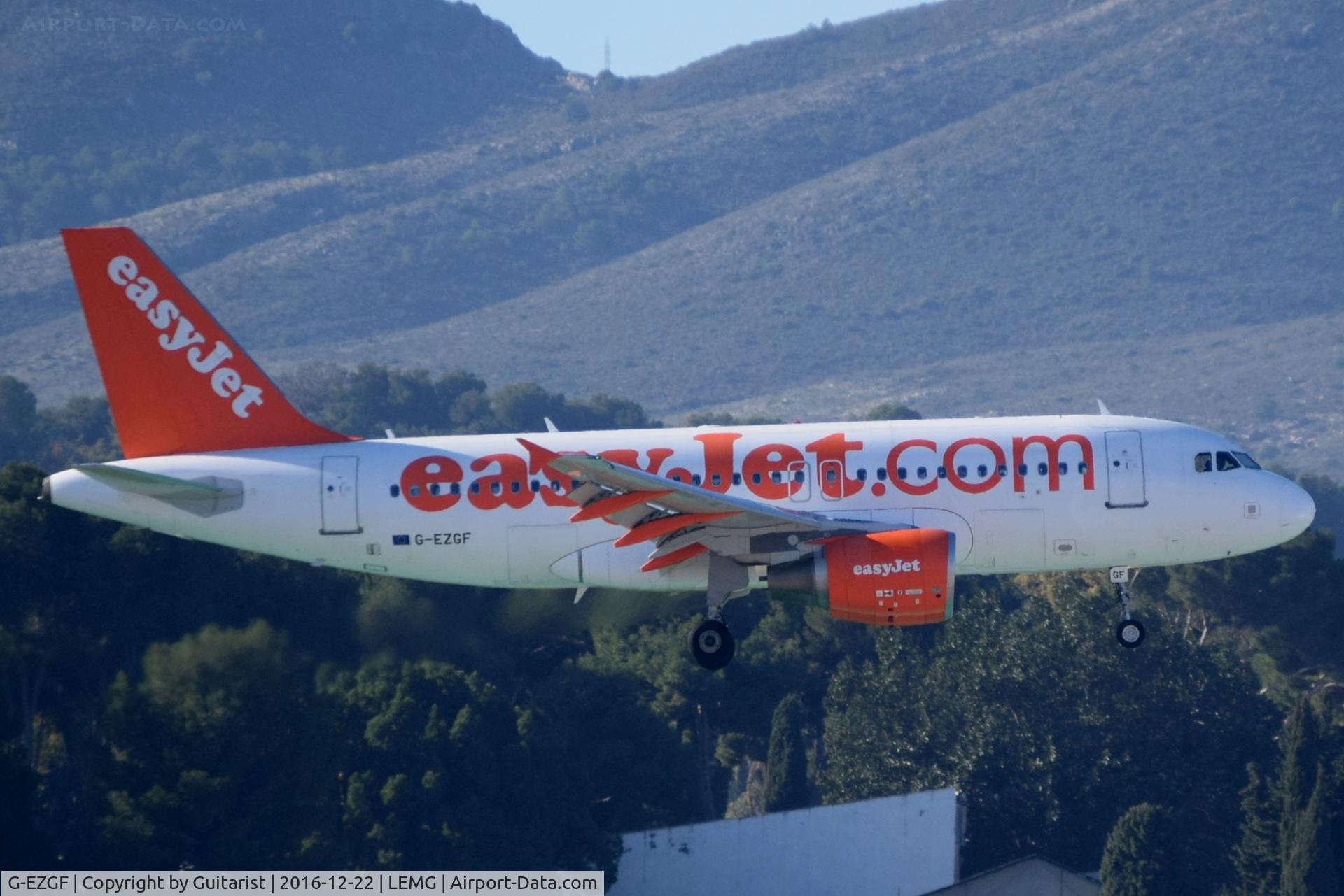 G-EZGF, 2011 Airbus A319-111 C/N 4635, At Malaga