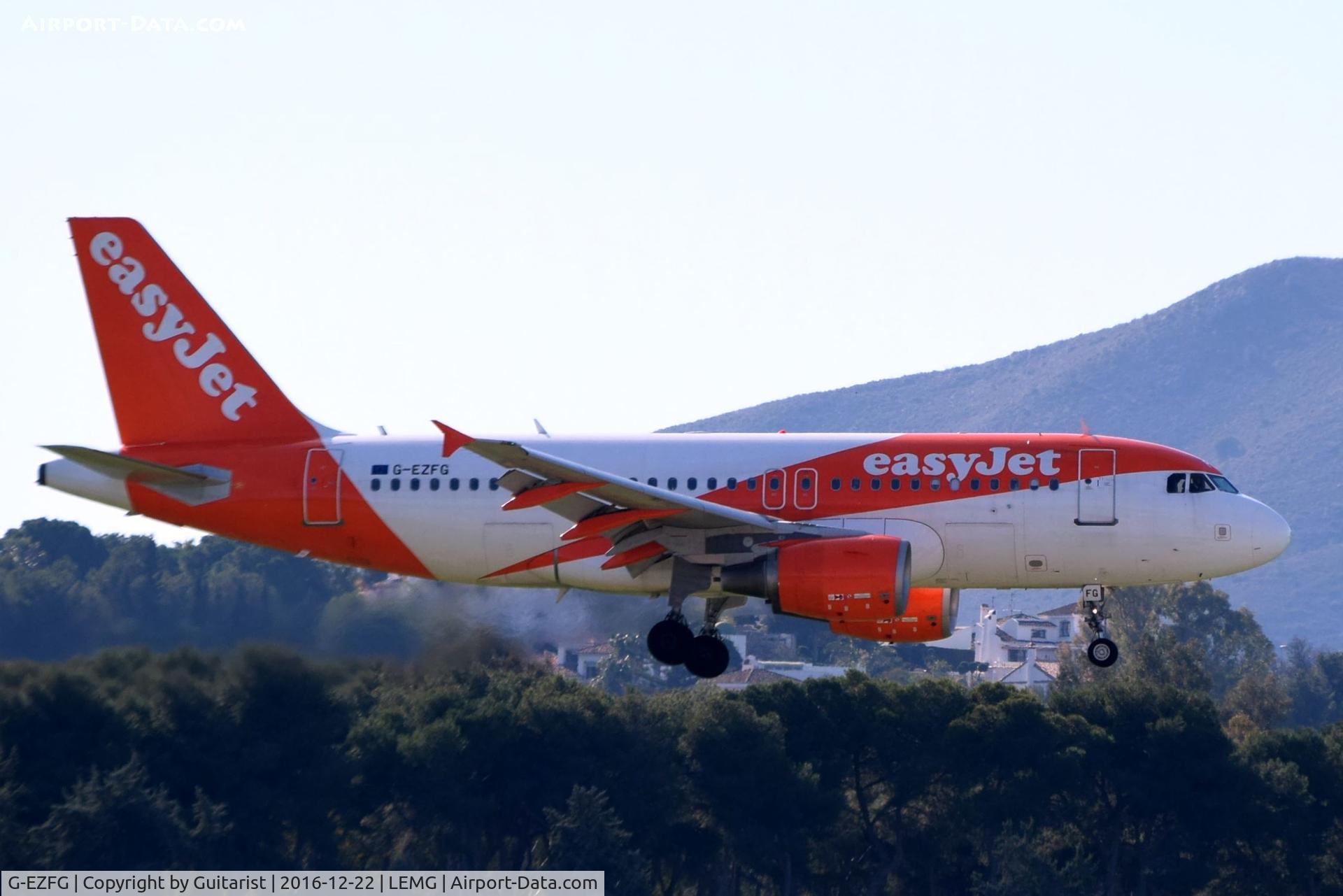G-EZFG, 2009 Airbus A319-111 C/N 3845, At Malaga