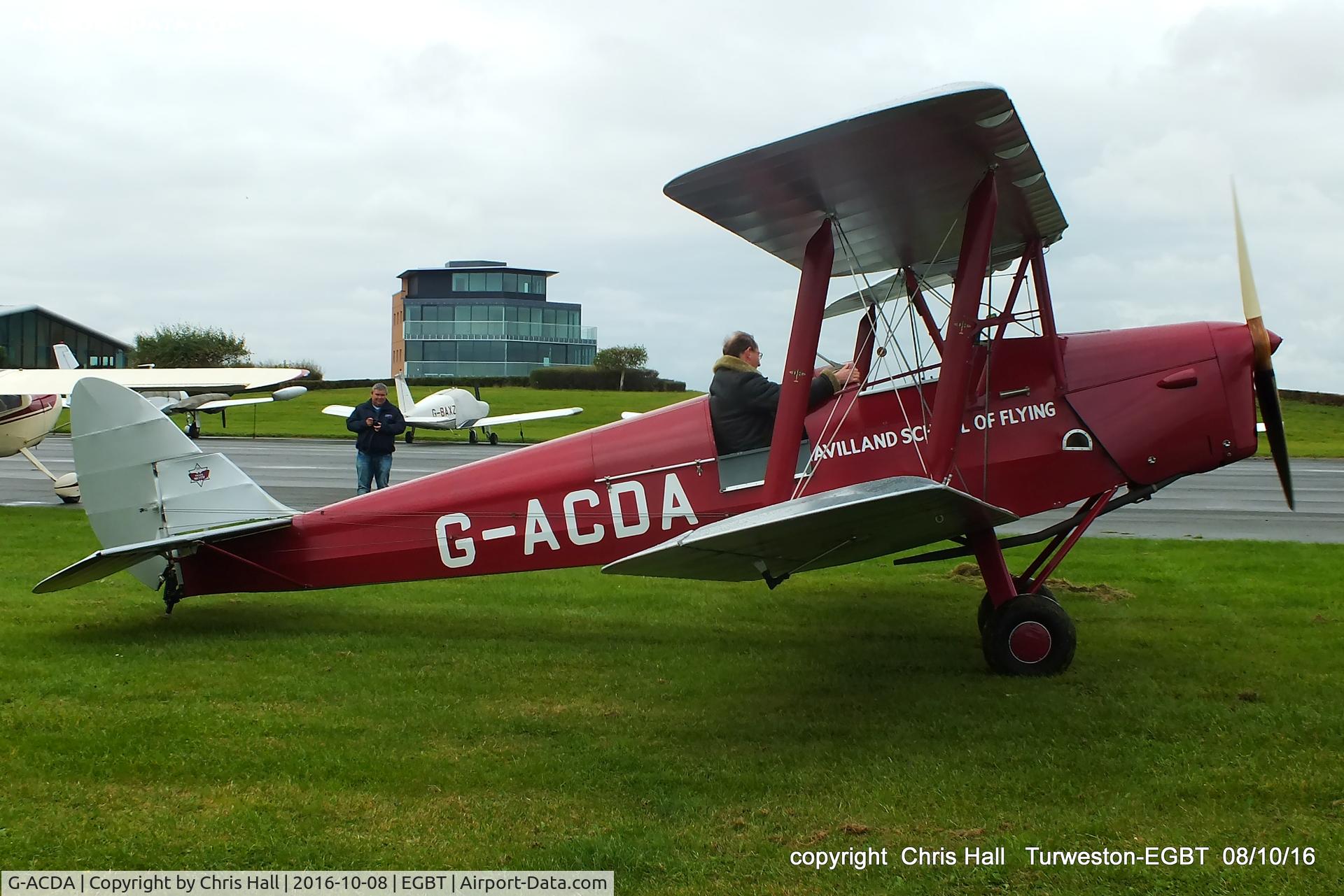 G-ACDA, 1934 De Havilland DH-82A Tiger Moth II C/N 3175, at Turweston