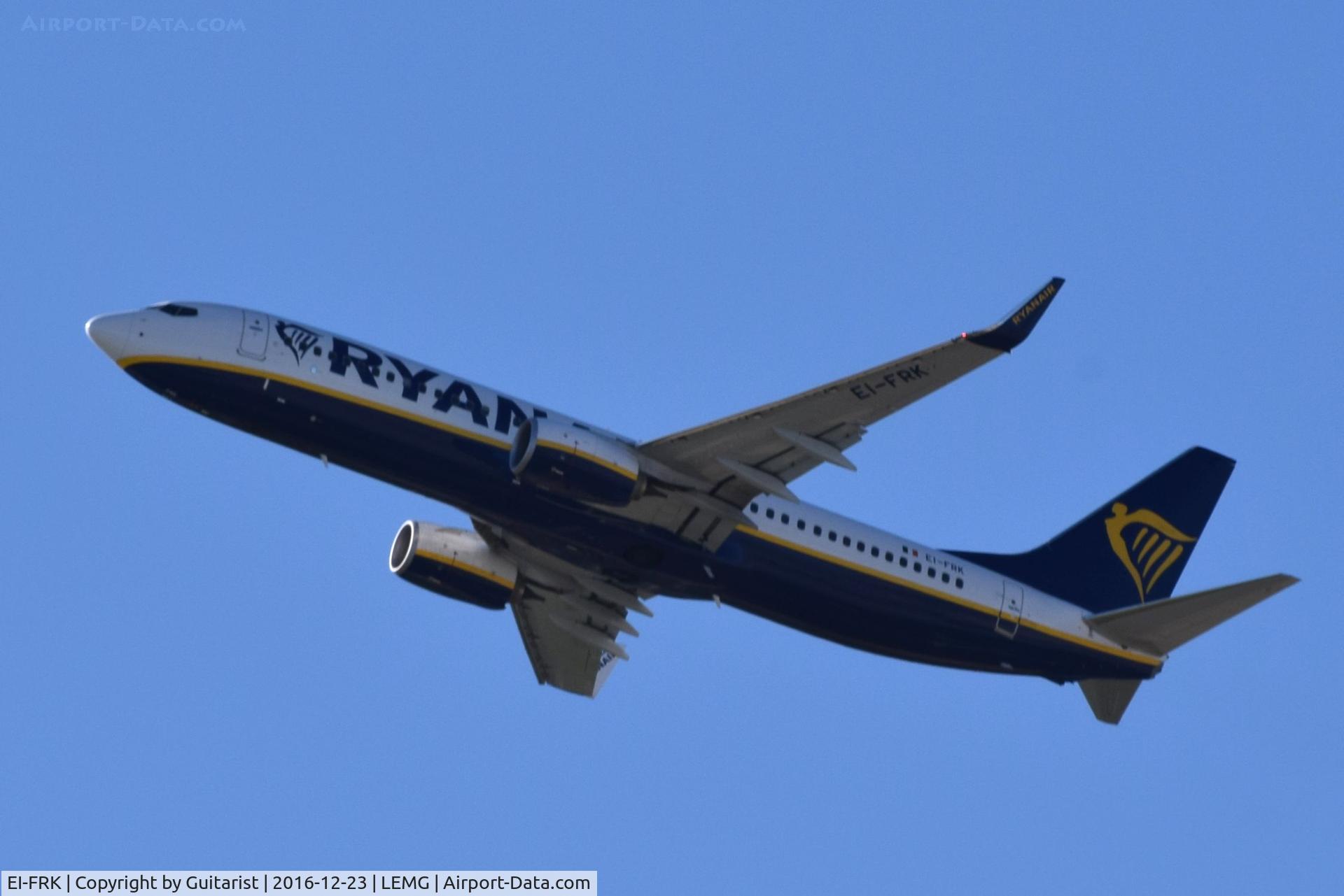 EI-FRK, 2016 Boeing 737-8AS C/N 44735, At Malaga