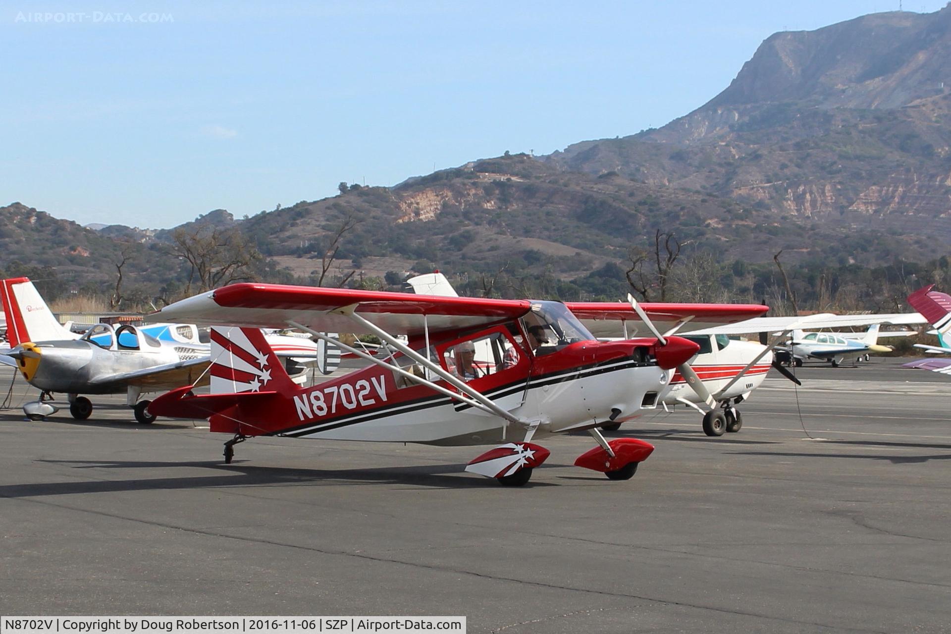 N8702V, 1975 Bellanca 8KCAB Decathlon C/N 189-75, 1975 Bellanca 8KCAB DECATHLON, Lycoming IO-320 150 Hp, taxi