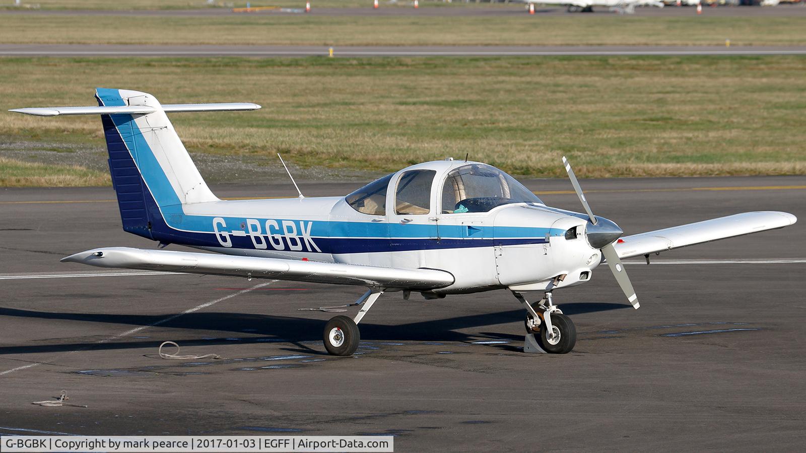 G-BGBK, 1978 Piper PA-38-112 Tomahawk Tomahawk C/N 38-78A0433, Parked at Aero's Cardiff