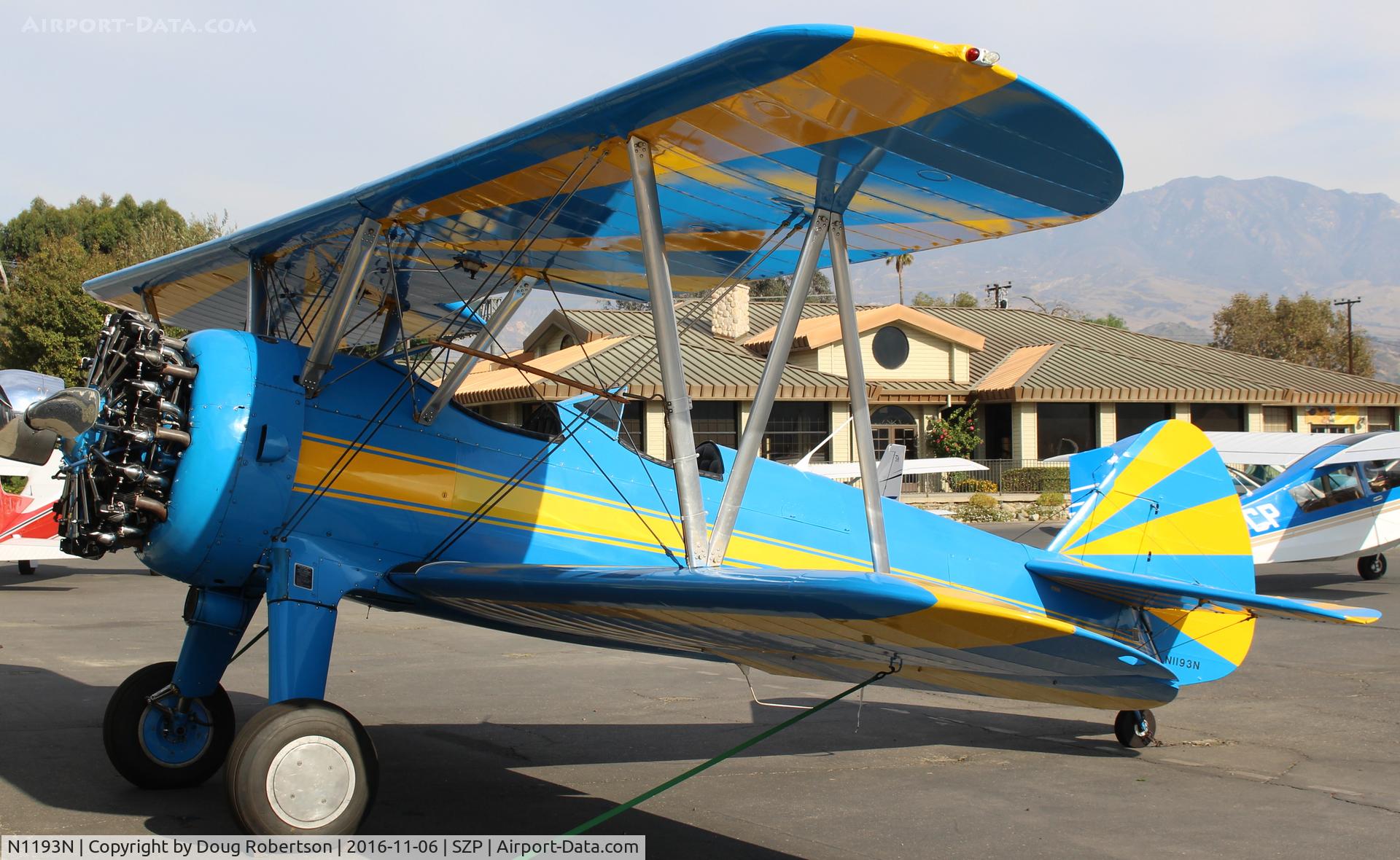 N1193N, 1941 Boeing E75 C/N 75-1218, 1941 Boeing Stearman E75, P&W R-985 450 Hp upgrade from original Lycoming R-680-17