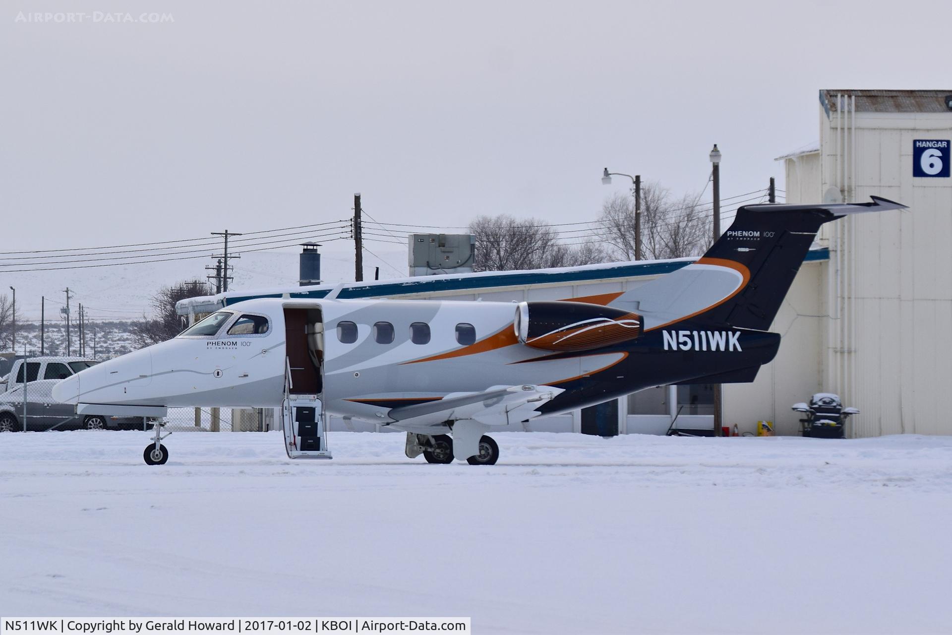 N511WK, 2009 Embraer EMB-500 Phenom 100 C/N 50000103, Parked on GA ramp.