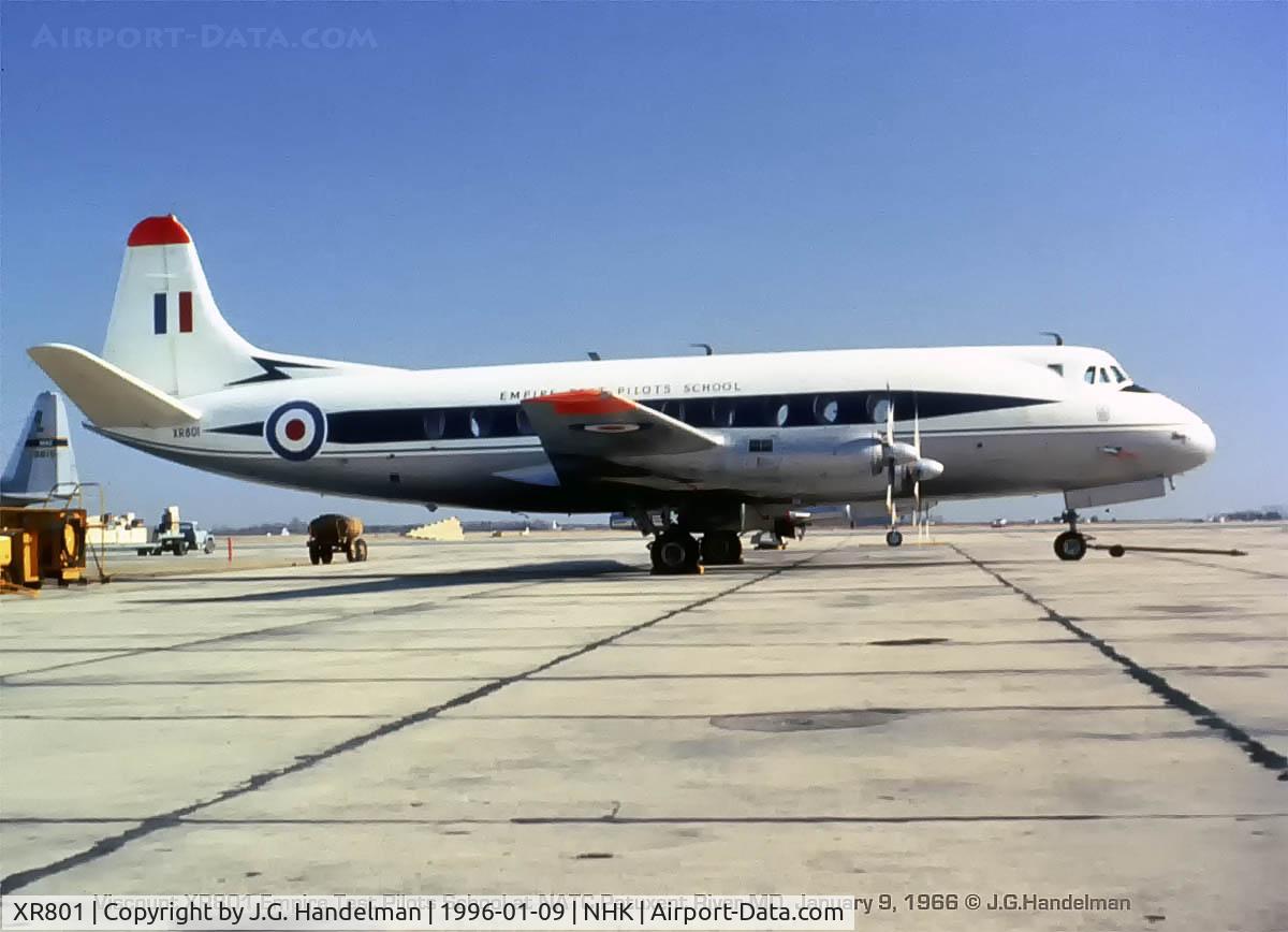 XR801, 1955 Vickers Viscount 744 C/N 89, A visitor to Pax River.