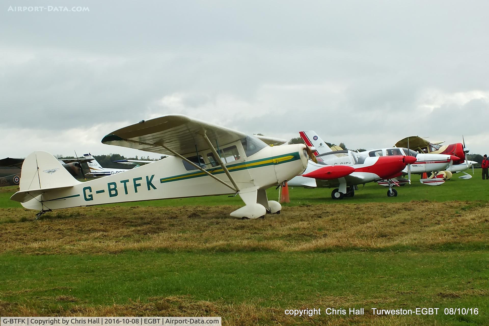G-BTFK, 1947 Taylorcraft BC-12D Twosome C/N 10540, at Turweston