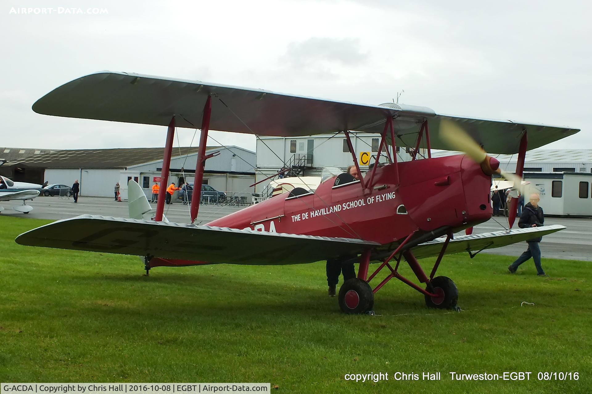 G-ACDA, 1934 De Havilland DH-82A Tiger Moth II C/N 3175, at Turweston