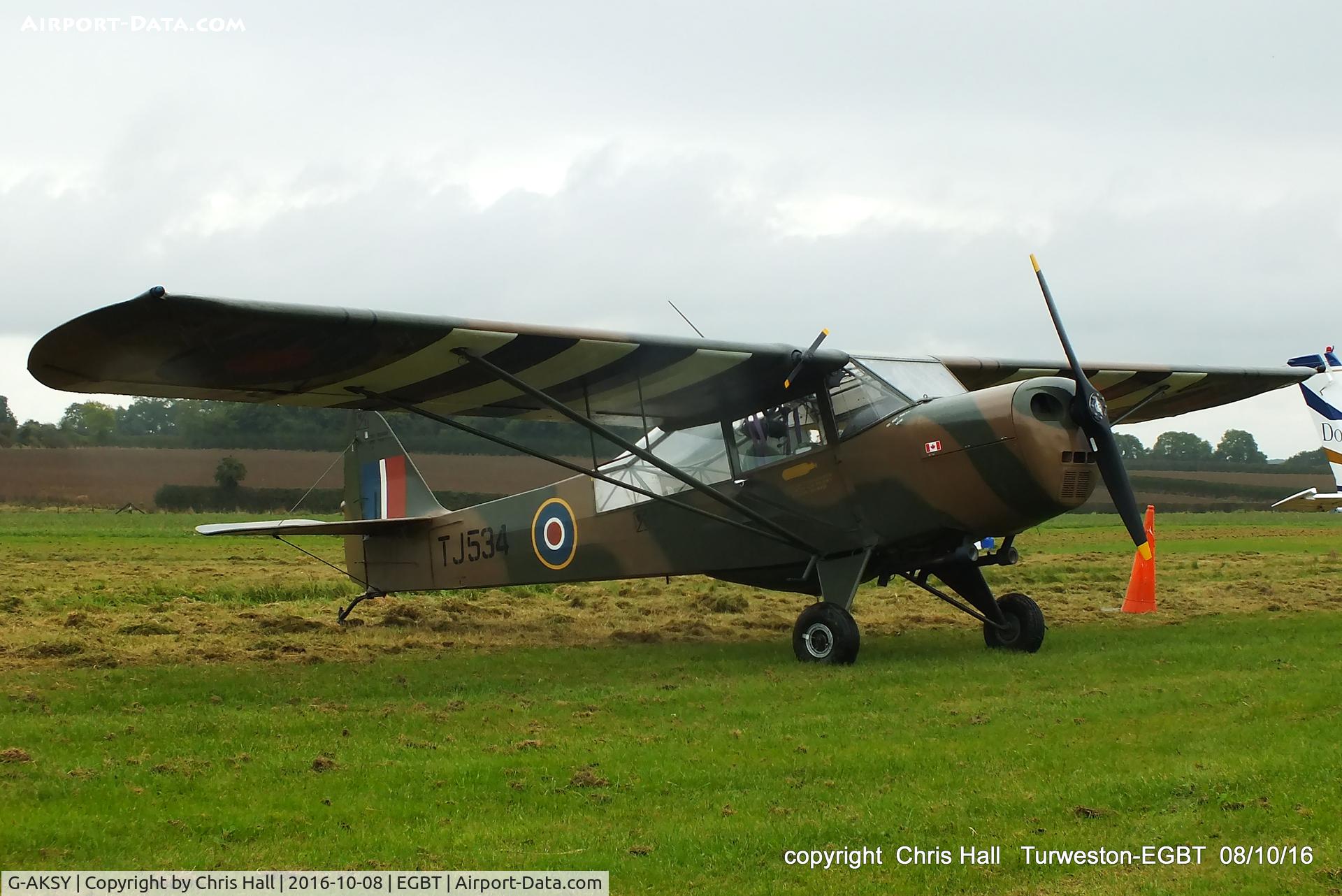 G-AKSY, 1944 Taylorcraft J Auster 5 C/N 1567, at Turweston