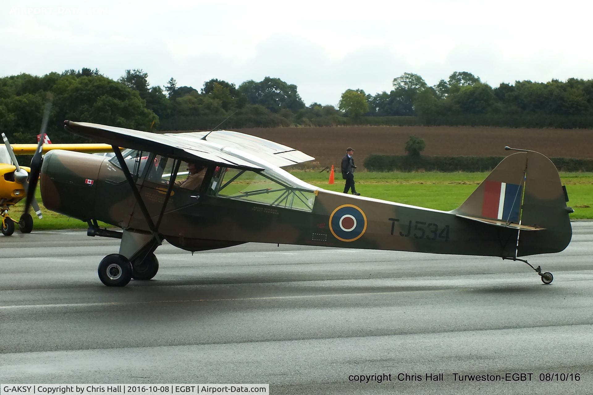 G-AKSY, 1944 Taylorcraft J Auster 5 C/N 1567, at Turweston