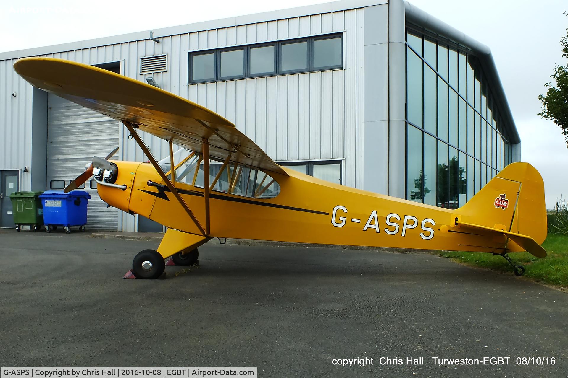 G-ASPS, 1947 Piper J3C-90 Cub C/N 22809, at Turweston