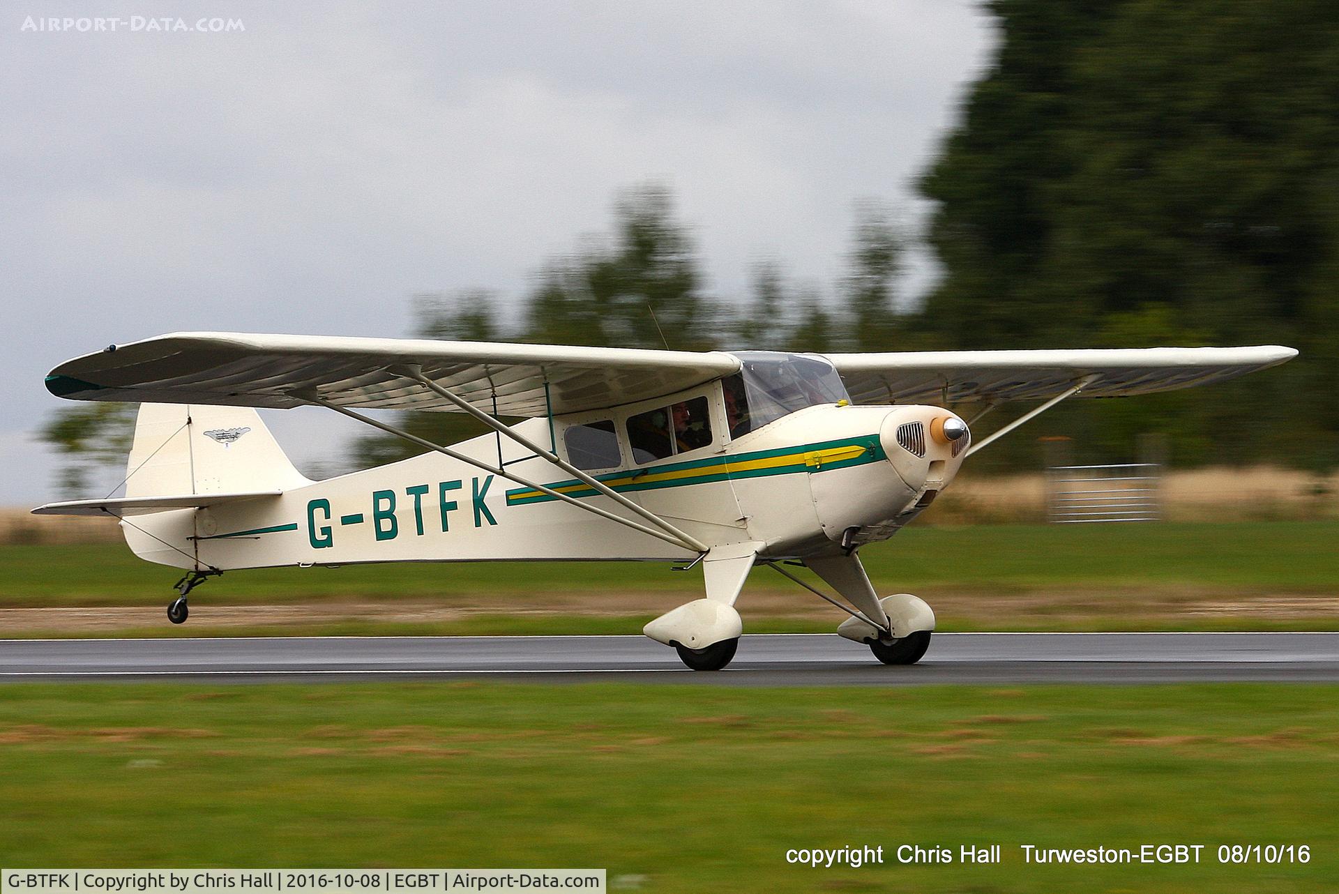 G-BTFK, 1947 Taylorcraft BC-12D Twosome C/N 10540, at Turweston