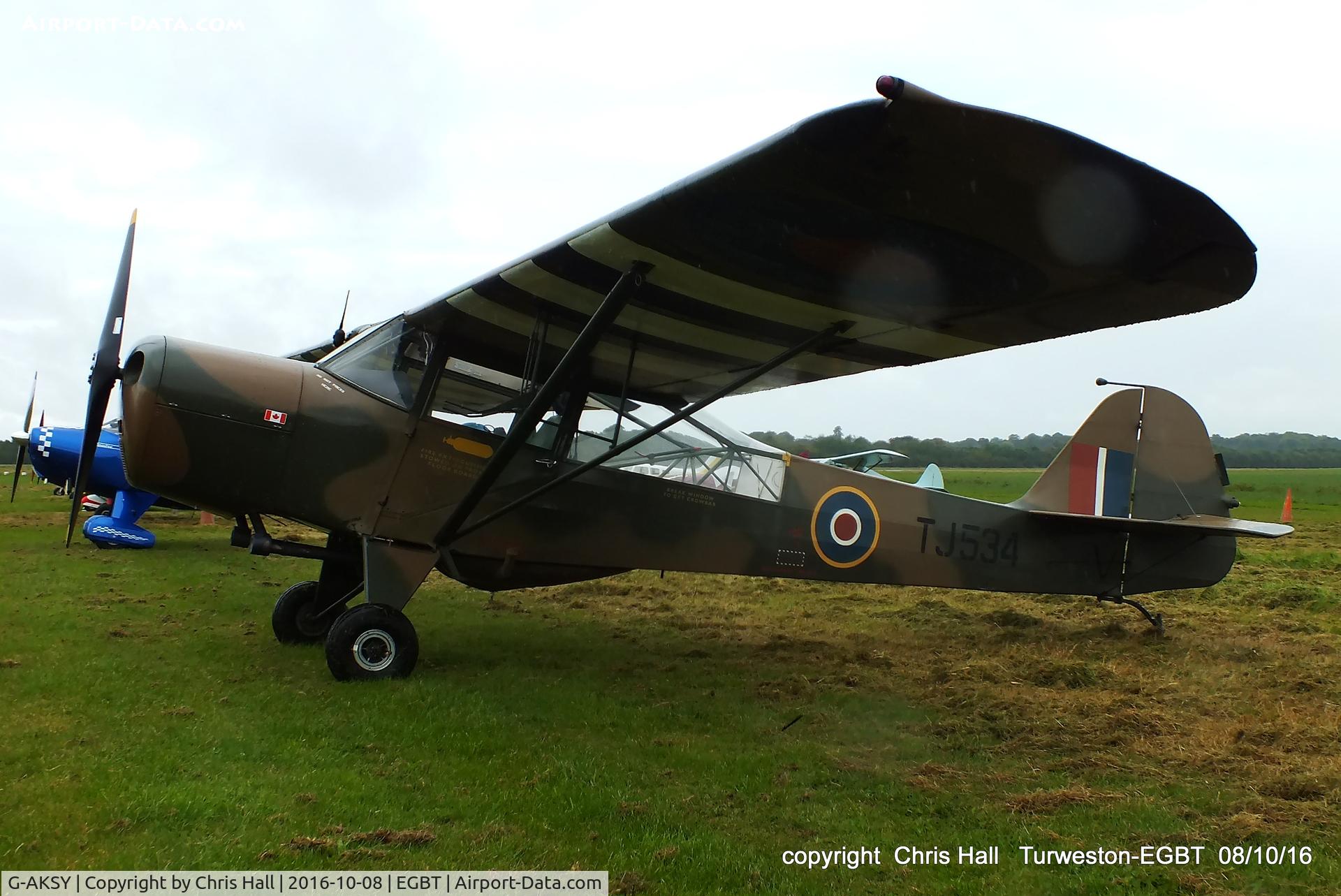 G-AKSY, 1944 Taylorcraft J Auster 5 C/N 1567, at Turweston