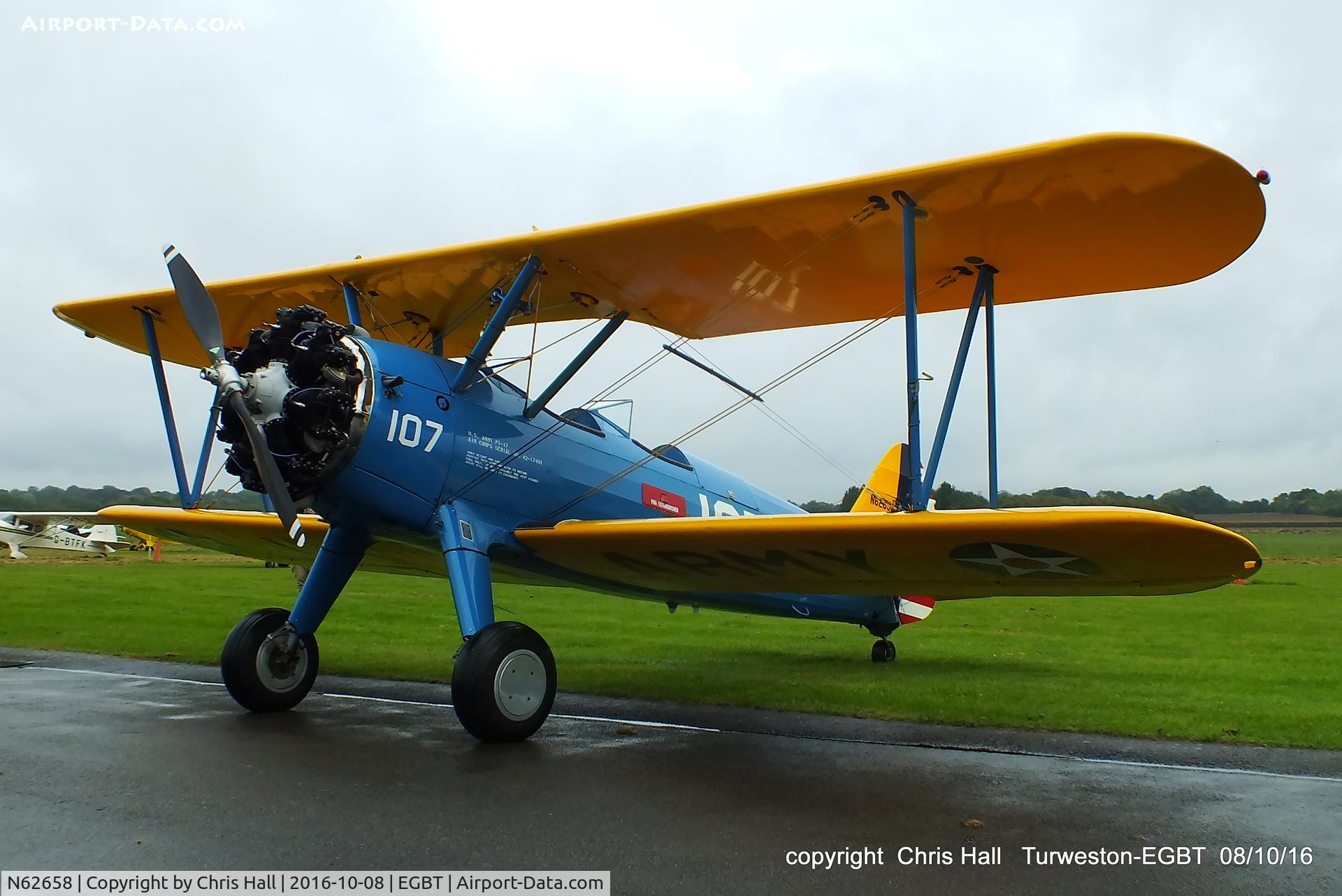 N62658, 1942 Boeing A75N1(PT17) C/N 75-4270, at Turweston