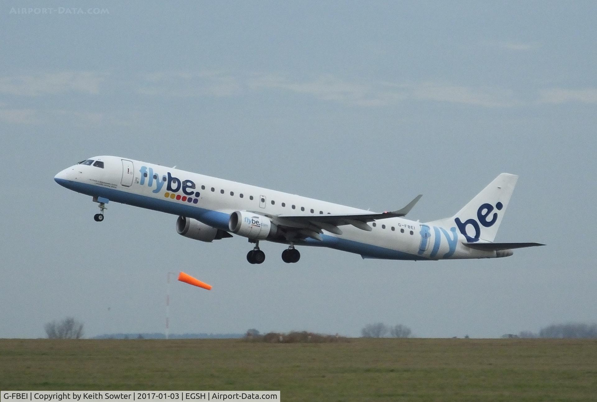 G-FBEI, 2007 Embraer 195LR (ERJ-190-200LR) C/N 19000143, Lifting off