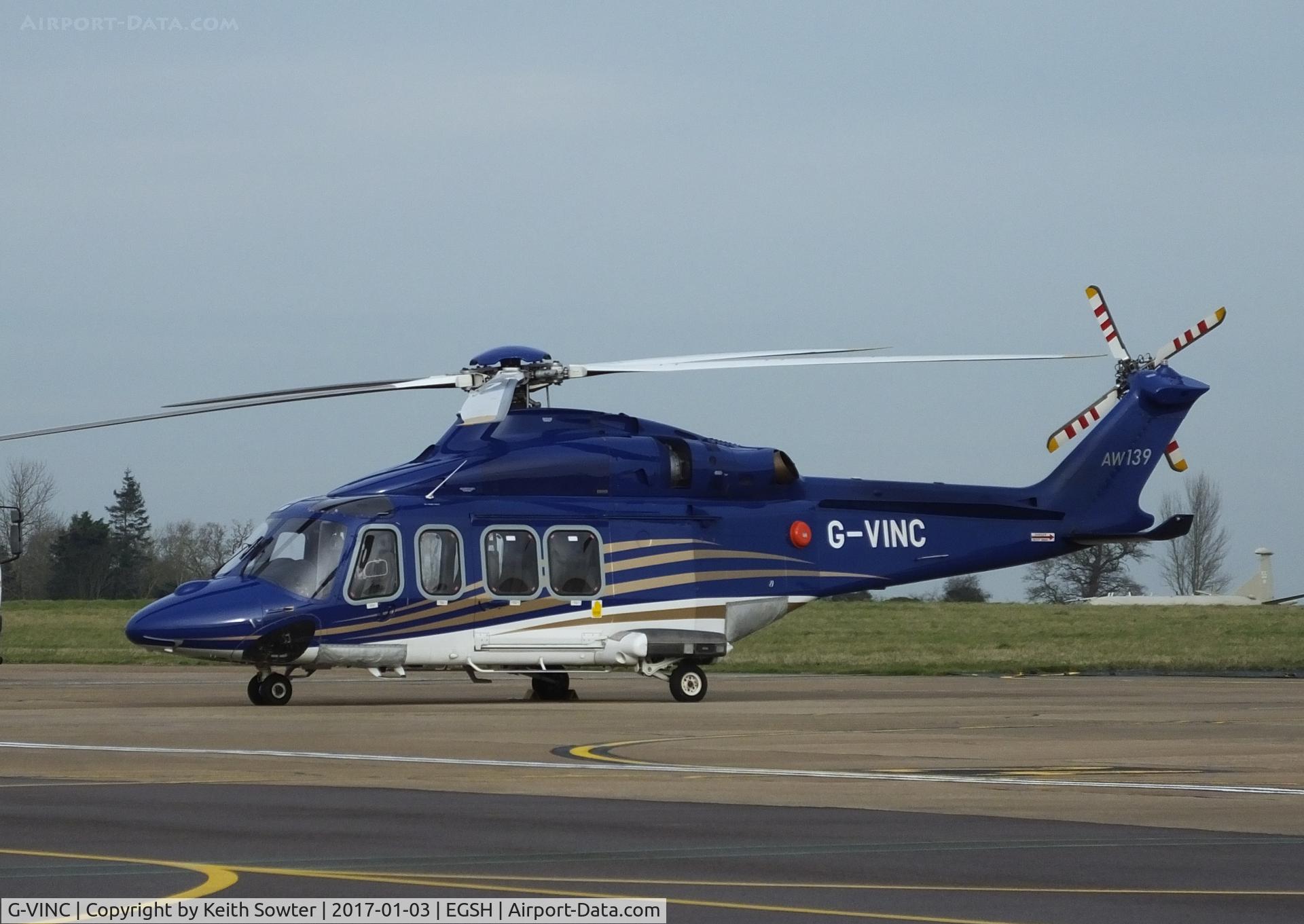 G-VINC, 2013 AgustaWestland AW-139 C/N 31478, On stand