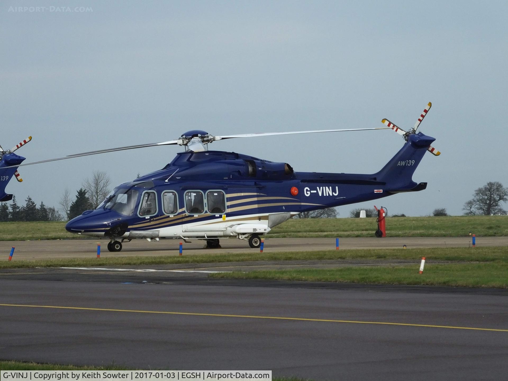 G-VINJ, 2013 AgustaWestland AW-139 C/N 41355, On stand