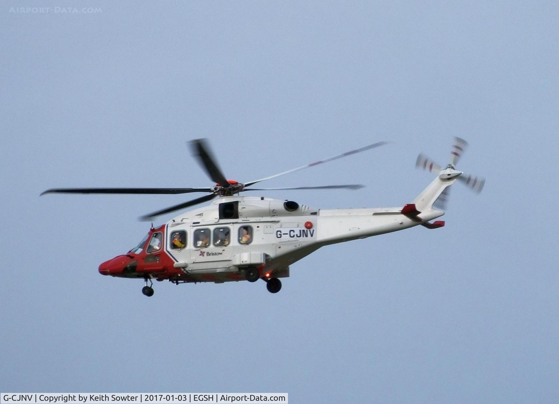 G-CJNV, 2014 AgustaWestland AW-189 C/N 92001, On departure