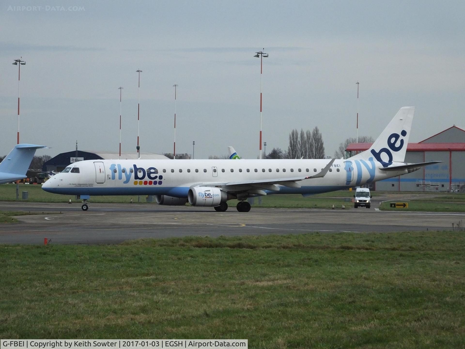 G-FBEI, 2007 Embraer 195LR (ERJ-190-200LR) C/N 19000143, Taxying out for departure