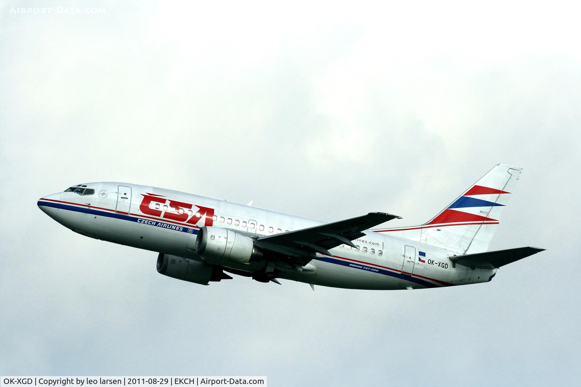 OK-XGD, 1992 Boeing 737-55D C/N 26542/2337, Copenhagen 29.8.11