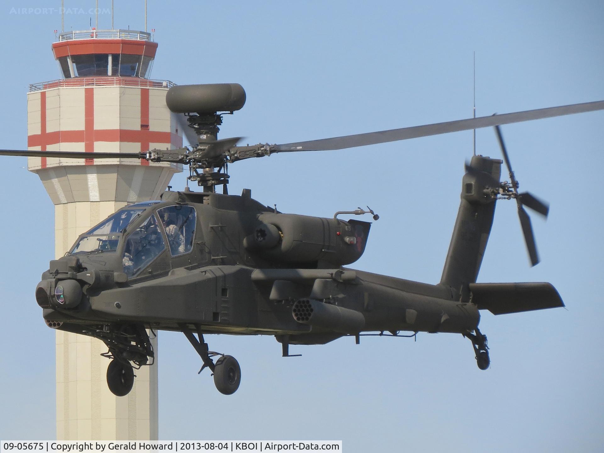 09-05675, 2009 Boeing AH-64D Longbow Apache C/N PVD675, Passing the new FAA tower.