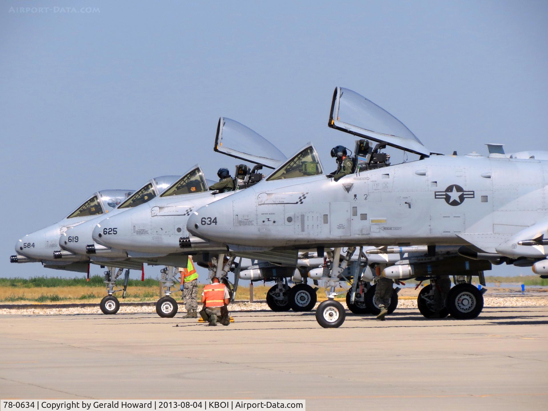 78-0634, 1978 Fairchild Republic A-10C Thunderbolt II C/N A10-0254, Four A-10Cs undergoing pre flight checks.