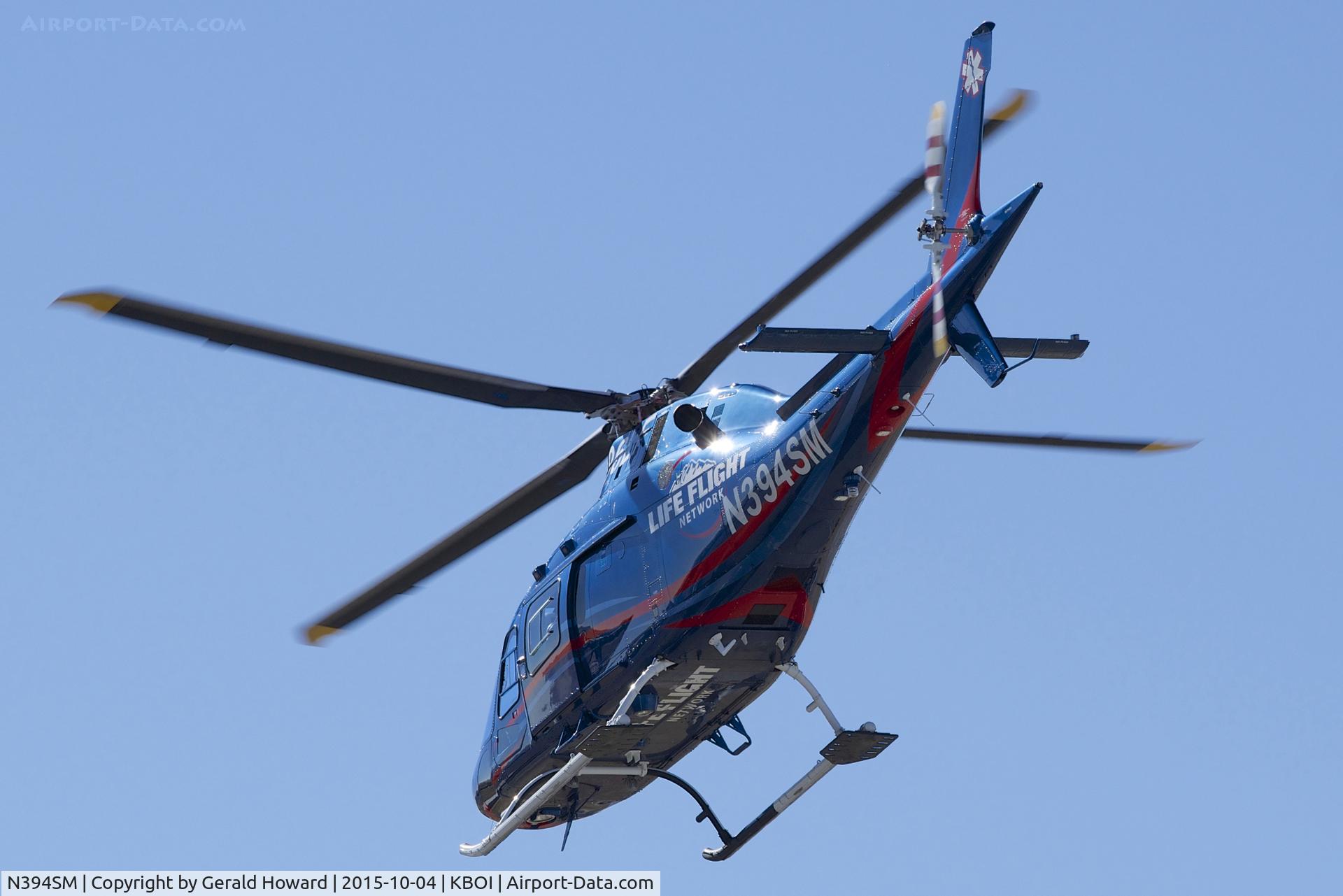 N394SM, 2015 AgustaWestland AW-119 MKII Koala C/N 14832, Departing KBOI.