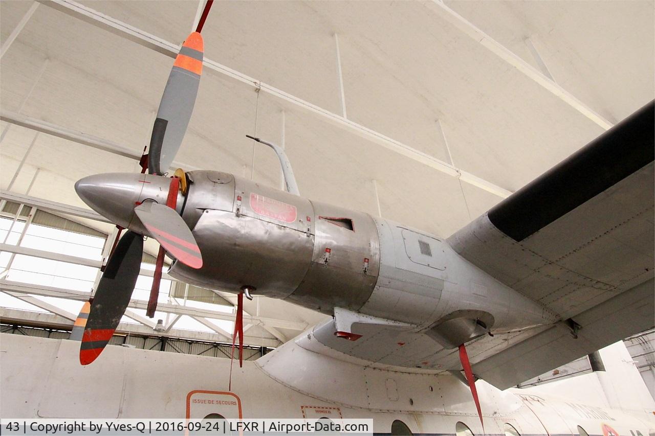 43, 1968 Aerospatiale N-262A Fregate C/N 43, Aerospatiale N-262A Fregate, Close view of Bastan engine, Naval Aviation Museum, Rochefort-Soubise airport (LFXR)