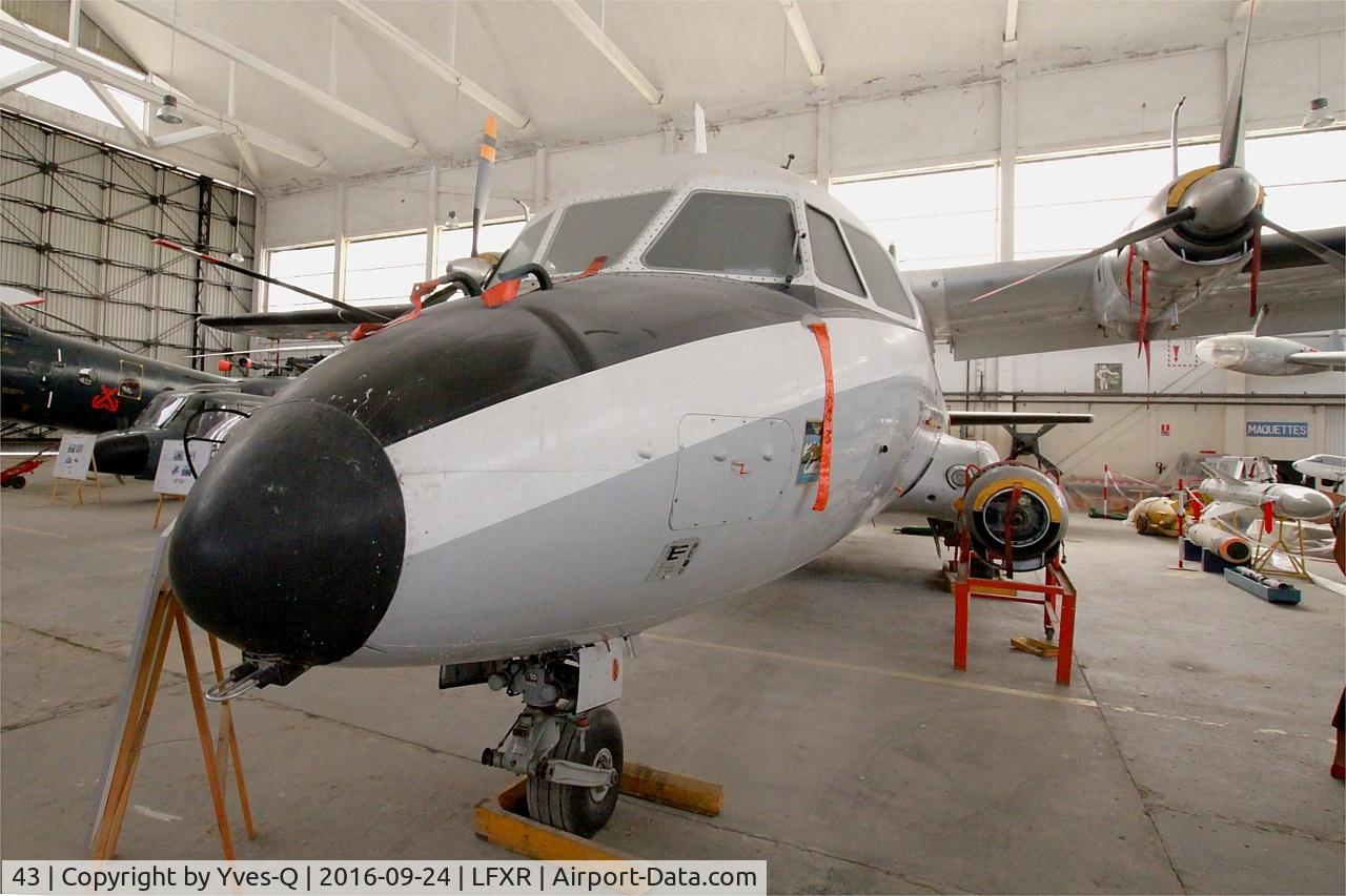 43, 1968 Aerospatiale N-262A Fregate C/N 43, Aerospatiale N-262A Fregate, Preserved at Naval Aviation Museum, Rochefort-Soubise airport (LFXR)